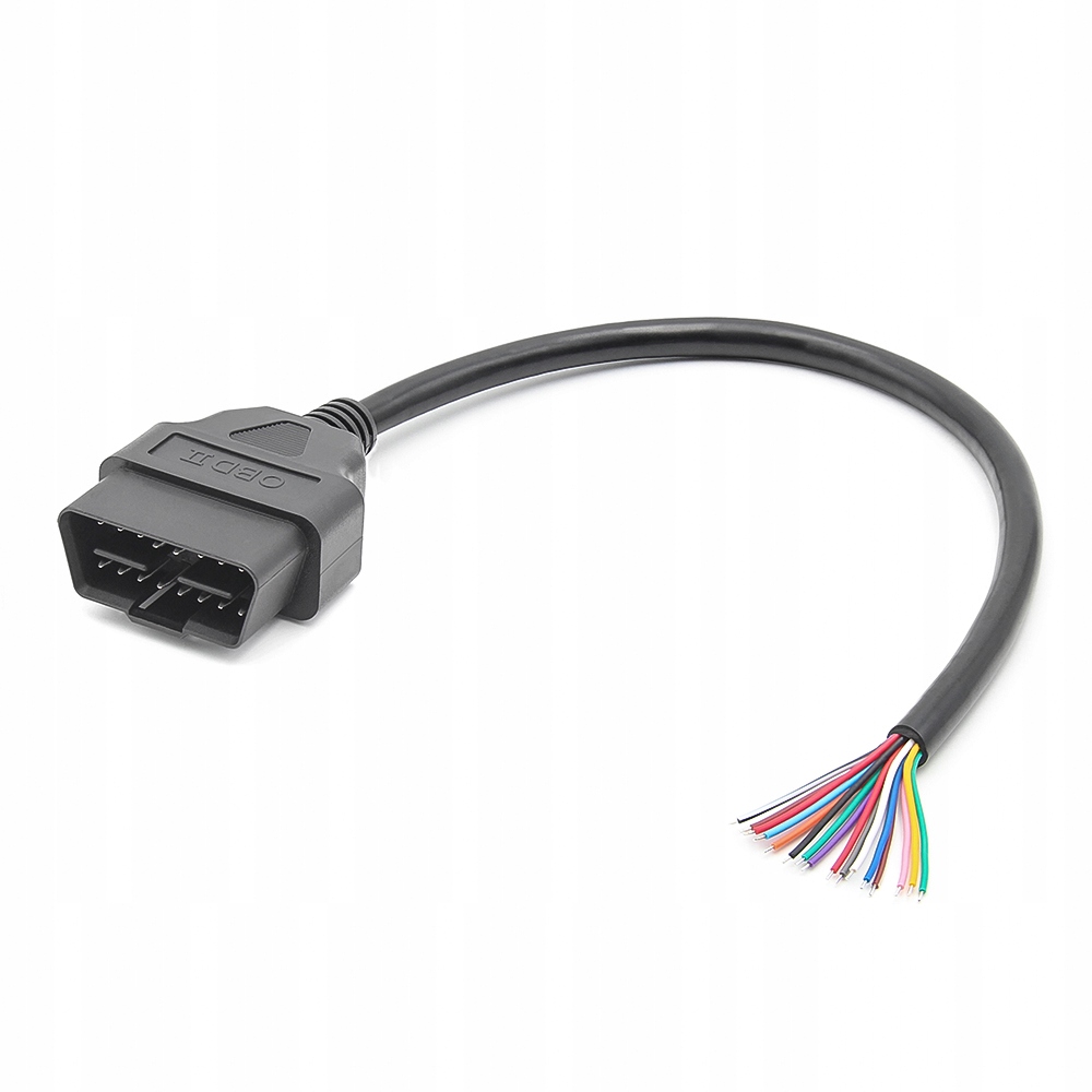 Wtyk OBD-2 z kablem 30cm 16-pin uniwersalny do wszystkich pojazdów Obd-ii
