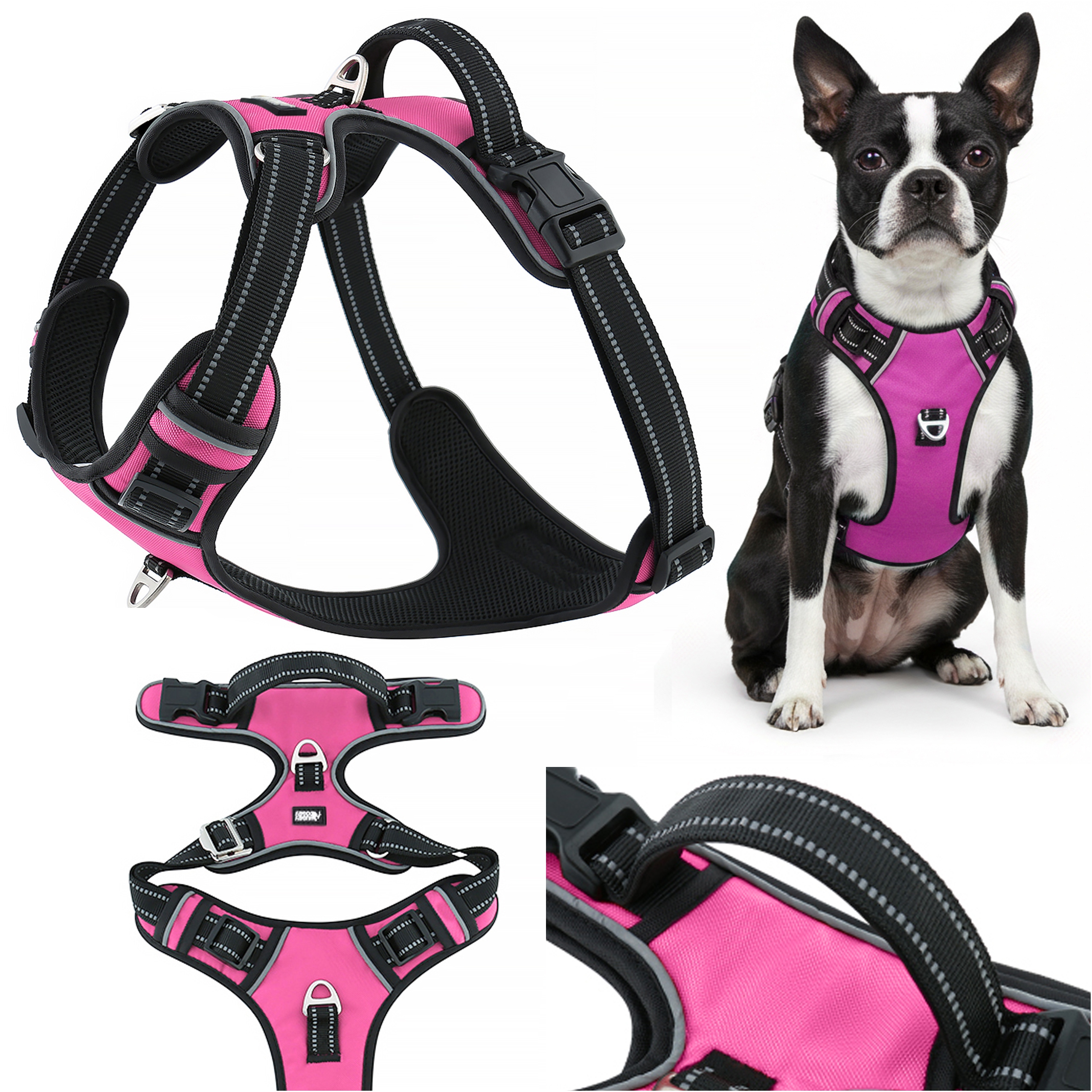 Levně Huggy Doggy silné postroje typu guard pro psa nastavitelné easy walk Pevné S