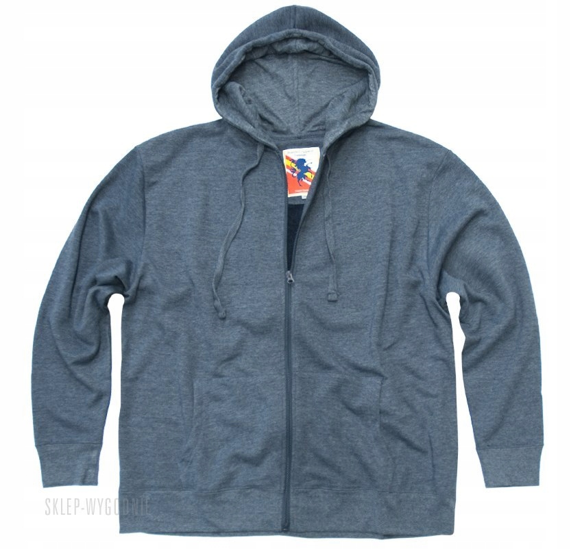 Velká Mikina s kapucí Espionage Modrá melanžová barva 2XL, obvod 140 Cm
