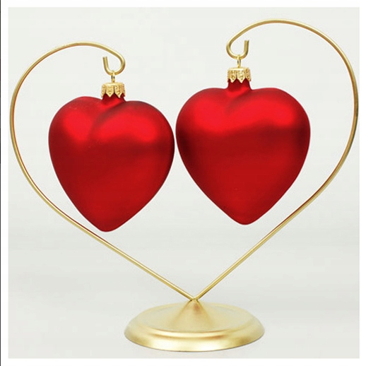 

Stojak Serce podwójne Srebrny, Złoty bombka 8-10cm