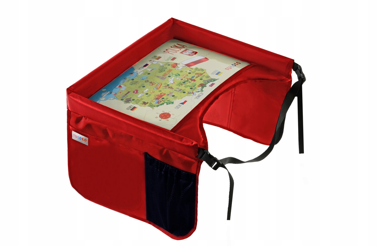 Stolik Podróżny dla Dzieci Dziecka Bezpieczny TULOKO 45 x 6 cm CZERWONY XXL