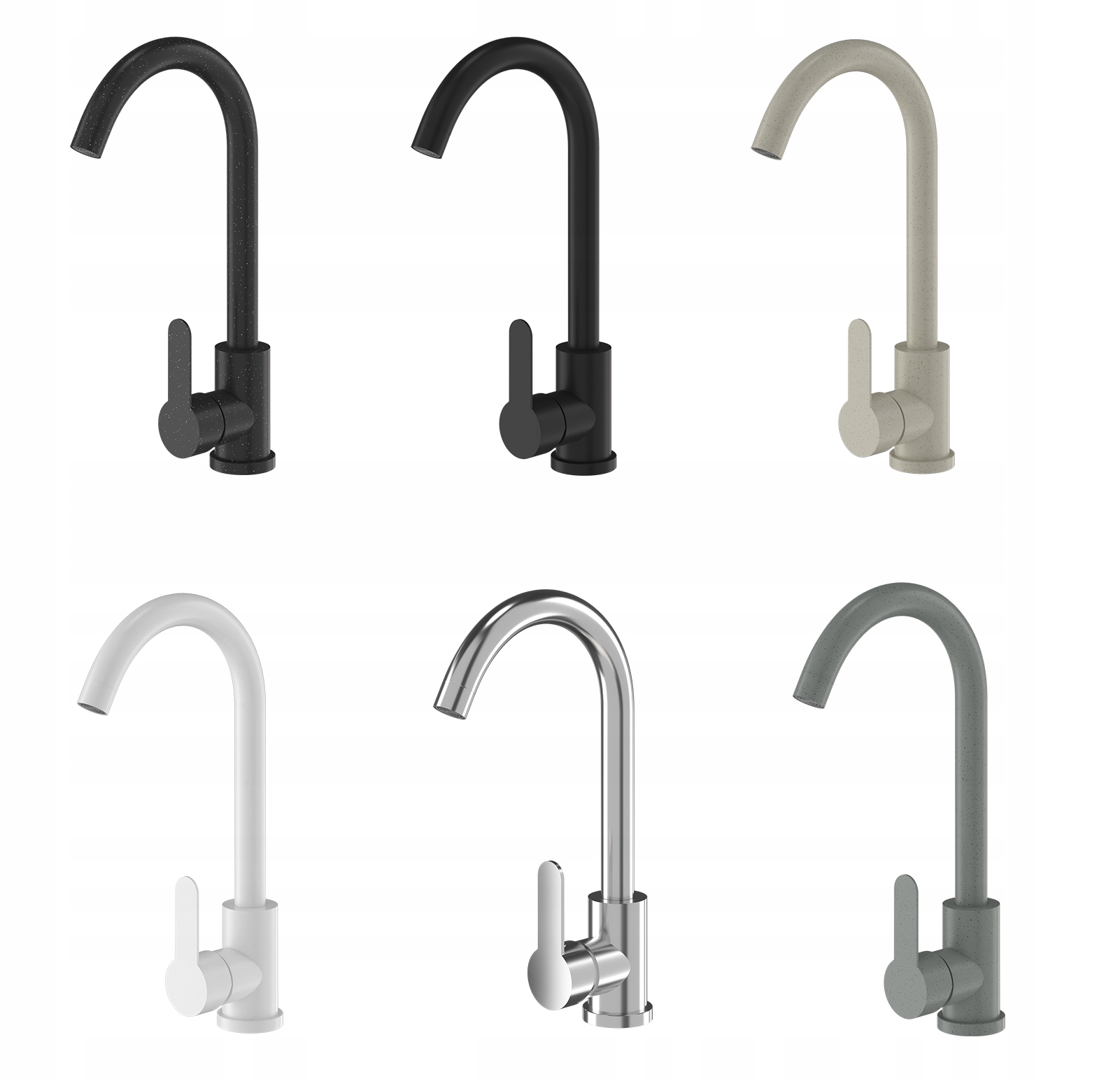 ZLEWOZMYWAK JEDNOKOMOROWY czarny granit BATERIA kuchenna STOJĄCA syfon BEST Linia BEST