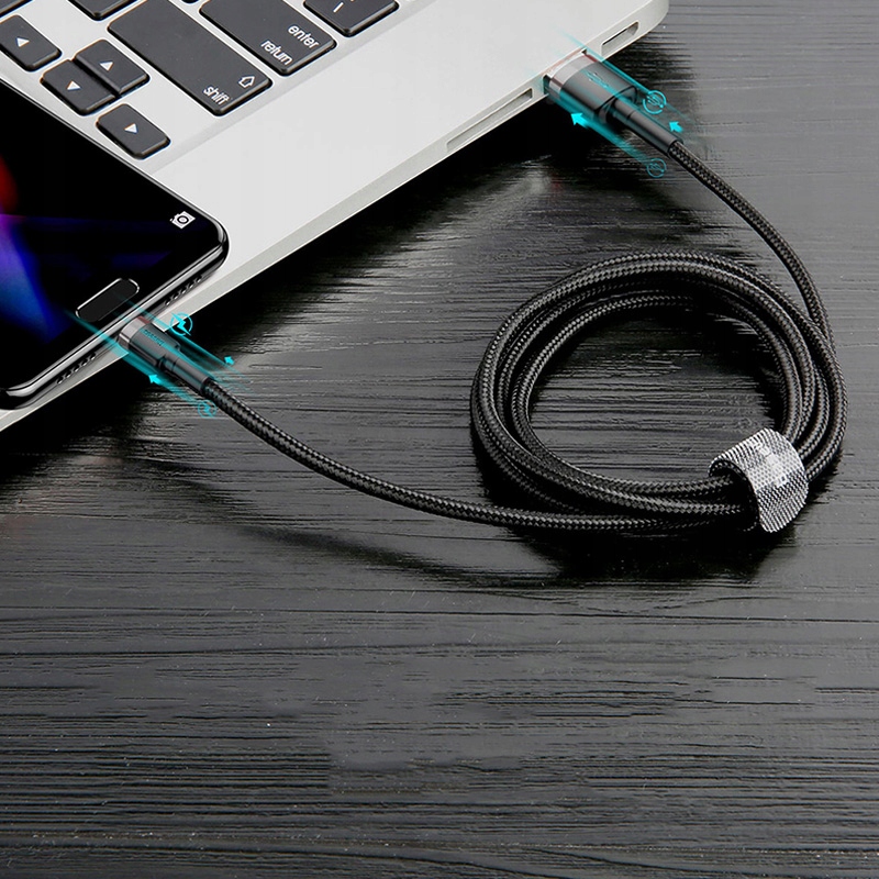 BASEUS KABEL PRZEWÓD ŁADUJĄCY DŁUGI TYPE-C USB-C QUICK CHARGE 3.0 2A 2M Zgodność ze standardem Quick Charge 1.0 Quick Charge 2.0 Quick Charge 3.0
