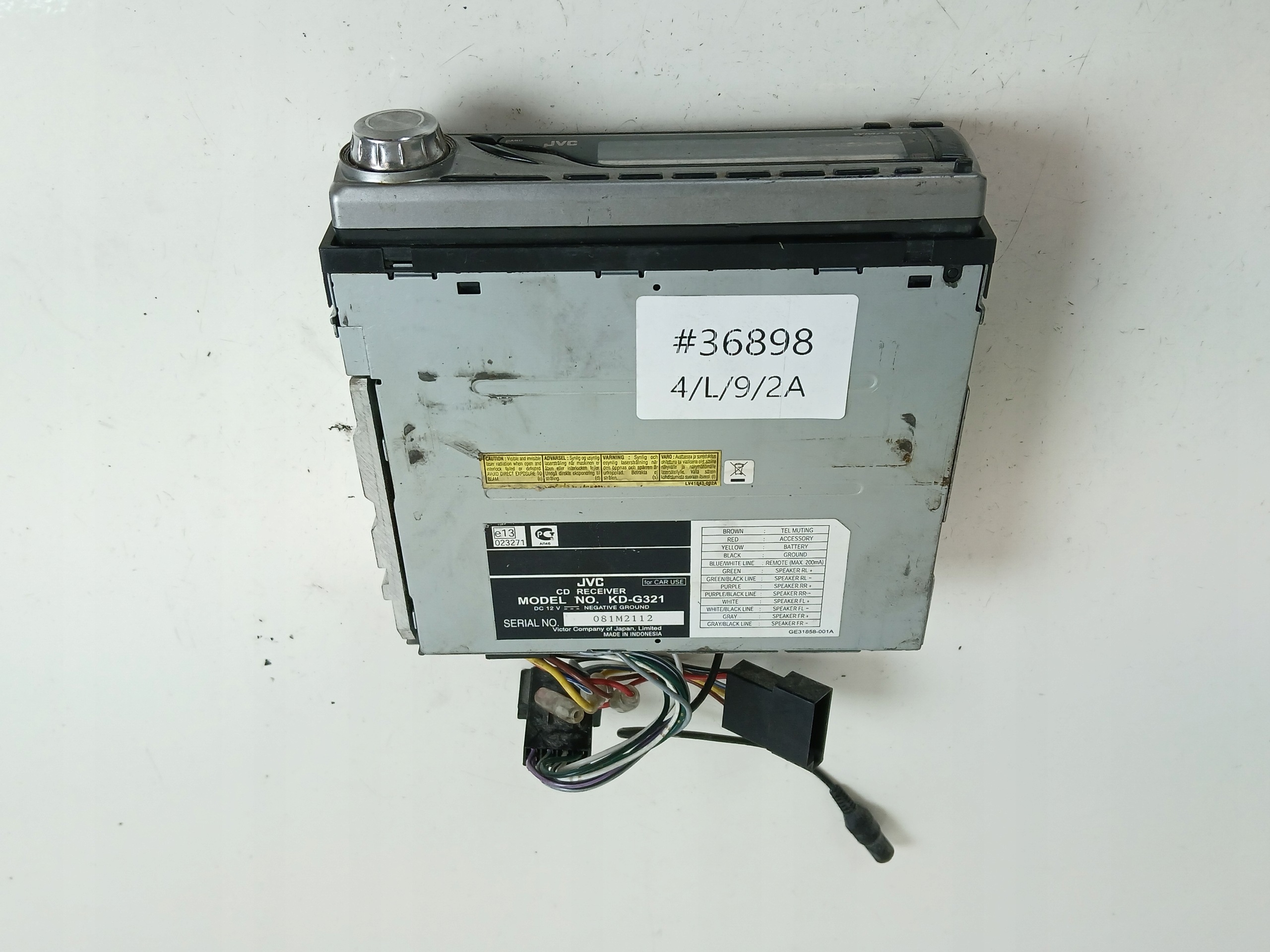 JVC KD-G321 radio RADIO CD