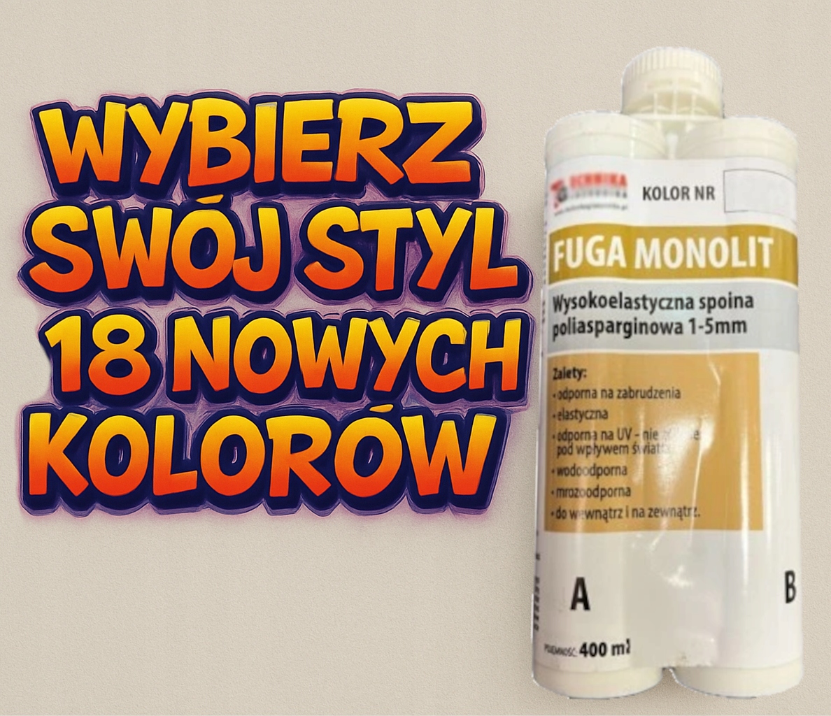 Fuga monolit Technika obkladača Nová 18 Farieb! čakacia doba 7-14 dní