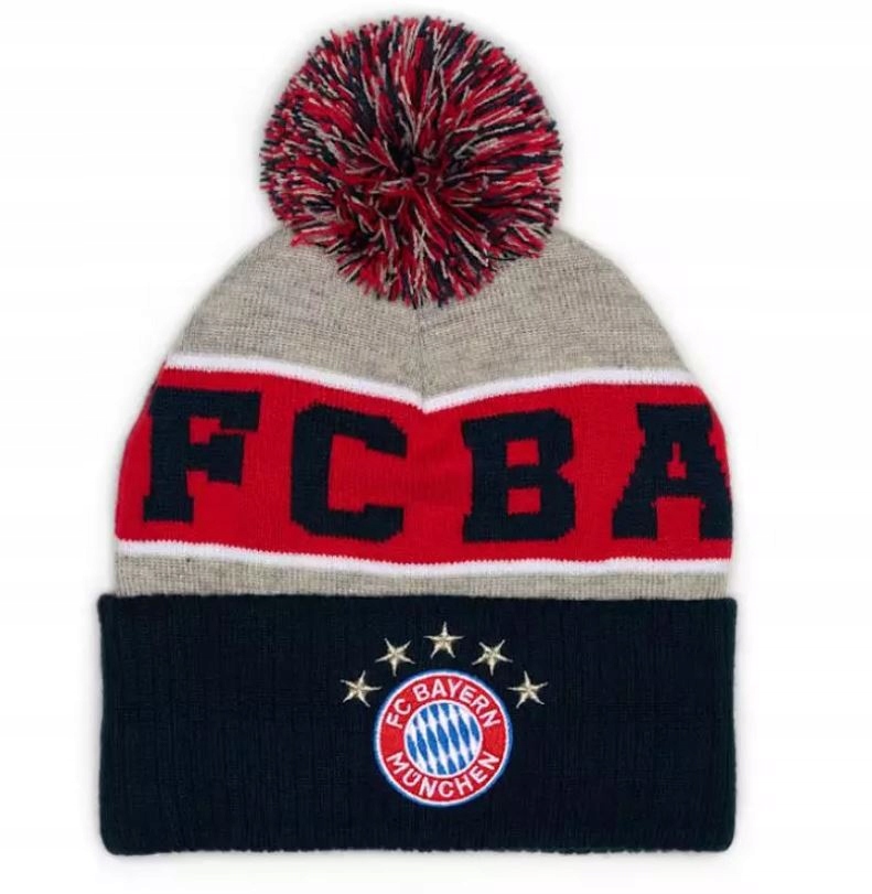Bayern Monachium Dziecięca Czapka Zimowa Pompon