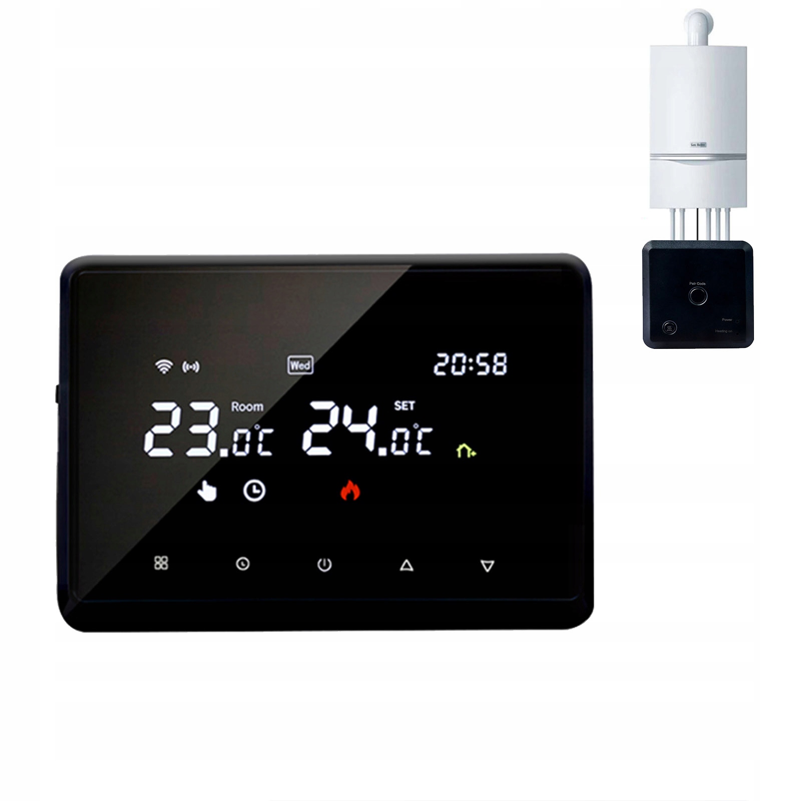 digitální rádiový termostat programovatelný bezdrátově Rf Wifi do kotle