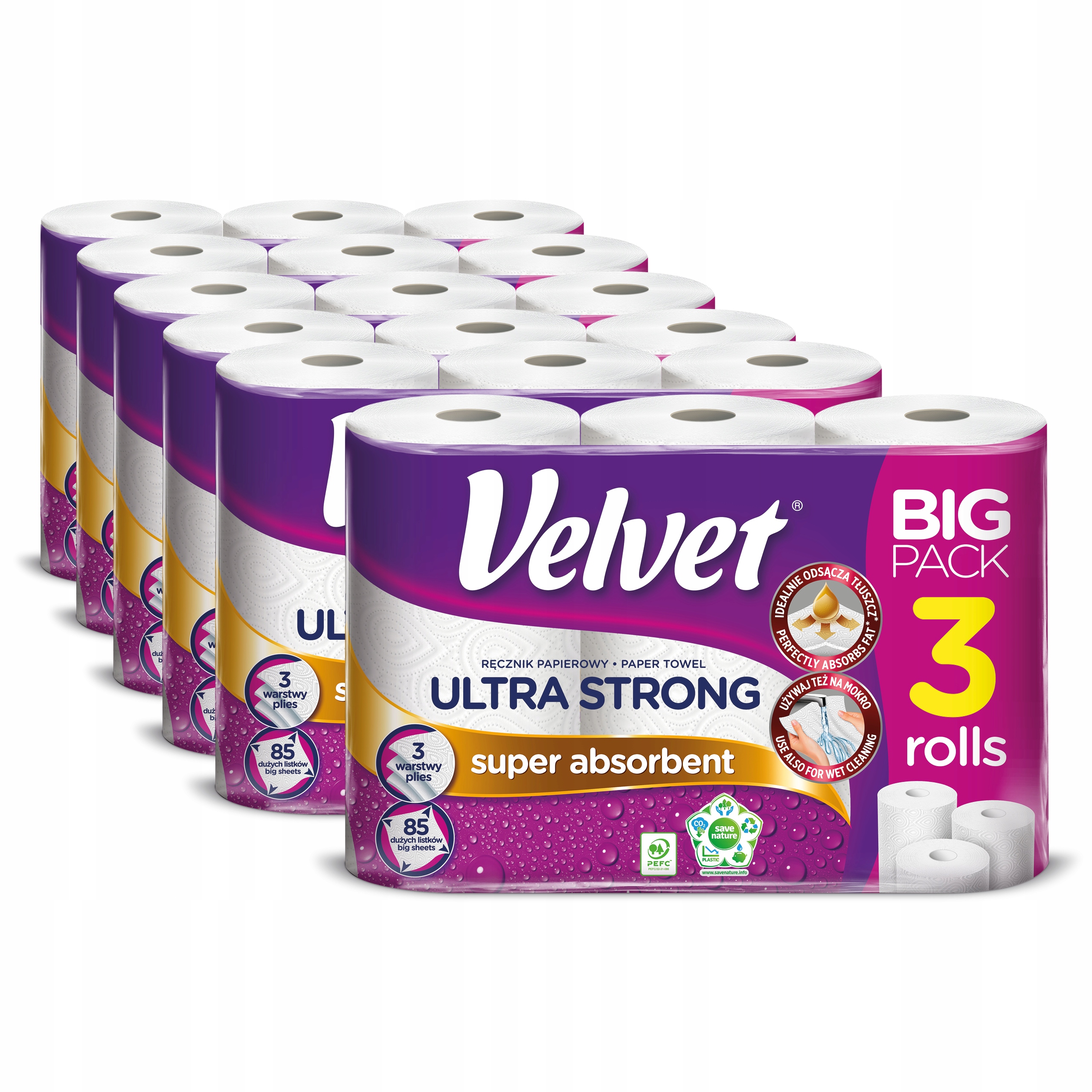 

Velvet ręczniki papierowe Ultra Strong 6x3 rolki