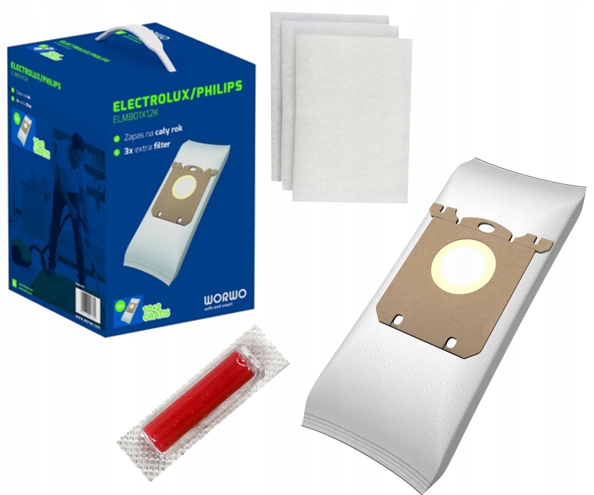 

12 worki Worwo Bag do Electrolux Philips Aeg Filtr