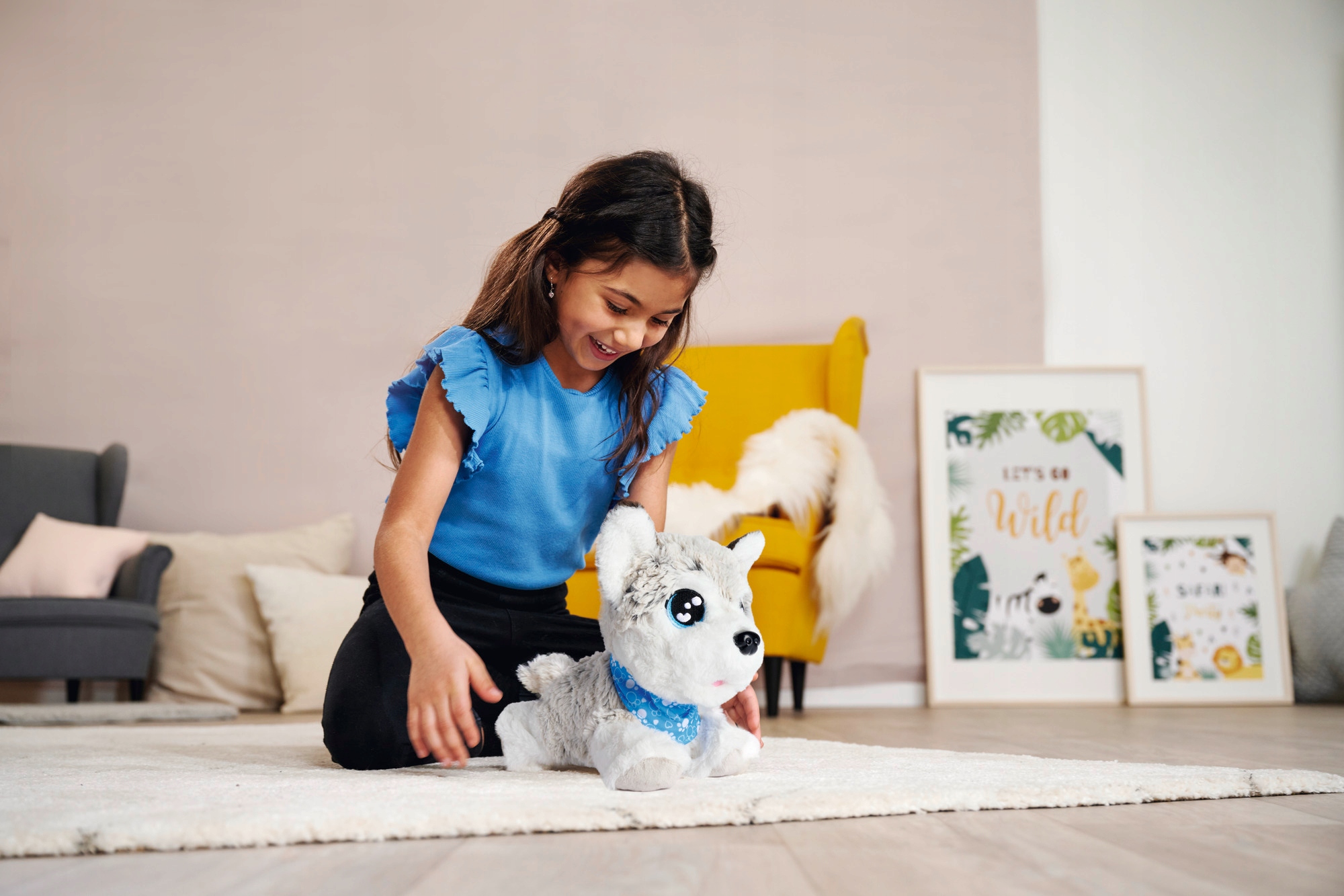 CHI CHI LOVE INTERAKTYWNY PIESEK HAPPY HUSKY SZCZENIACZEK 12 KOMEND 30 CM Płeć unisex