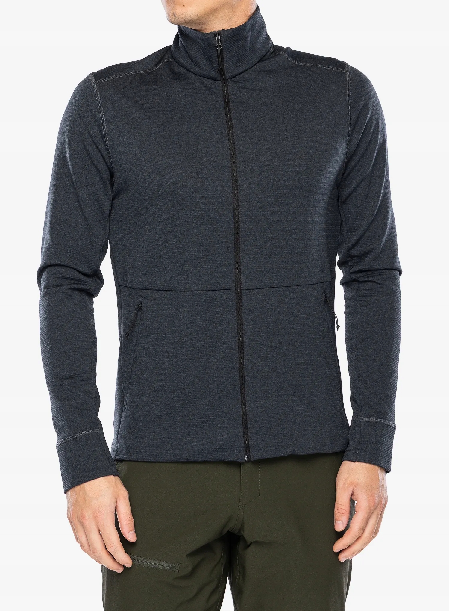 Bluza rozpinana Odlo Grid Fleece Mid Layer Full Zip black melange M