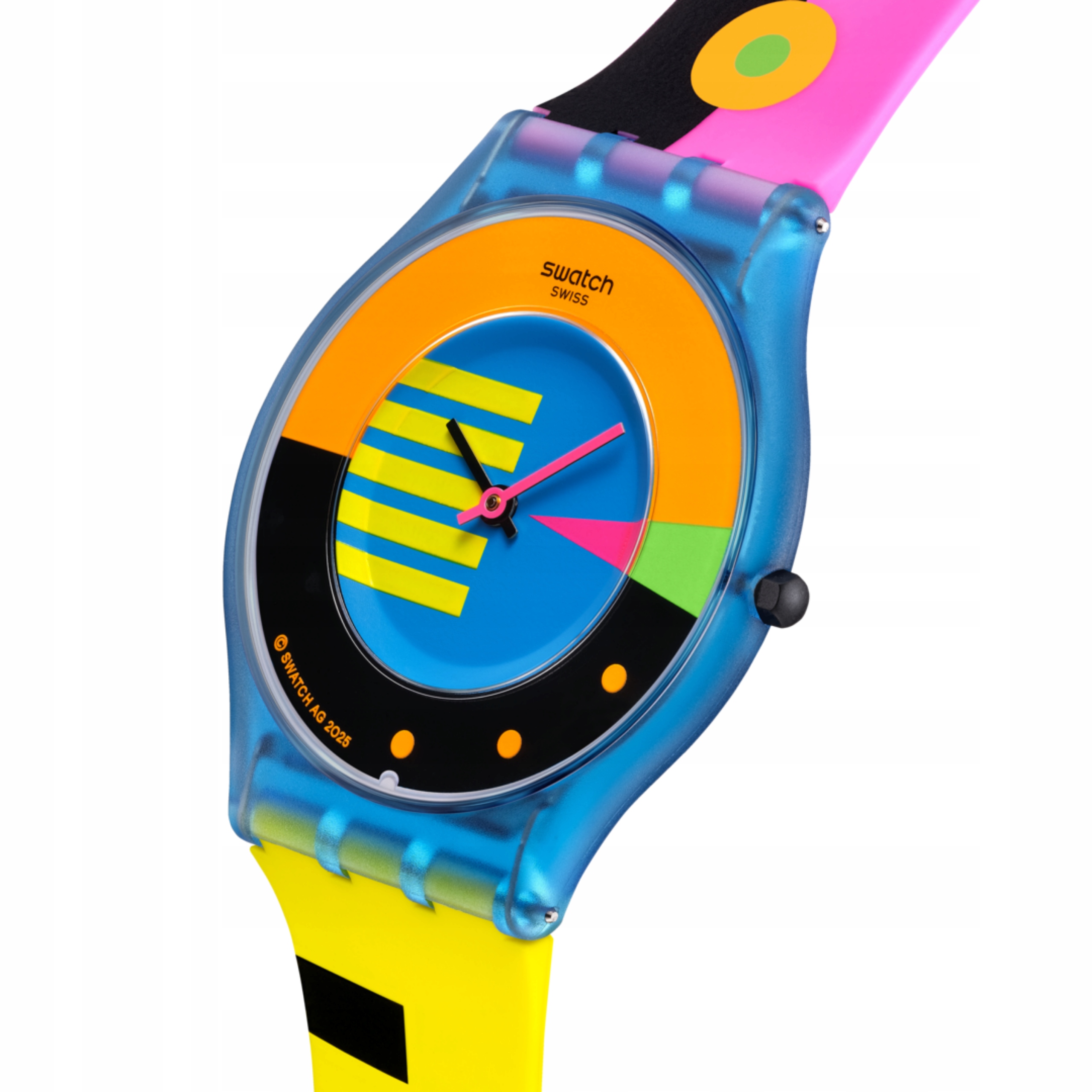 Hodinky Swatch Neon Flumotions Vícebarevné SS08S101 Unisex Nové Retro