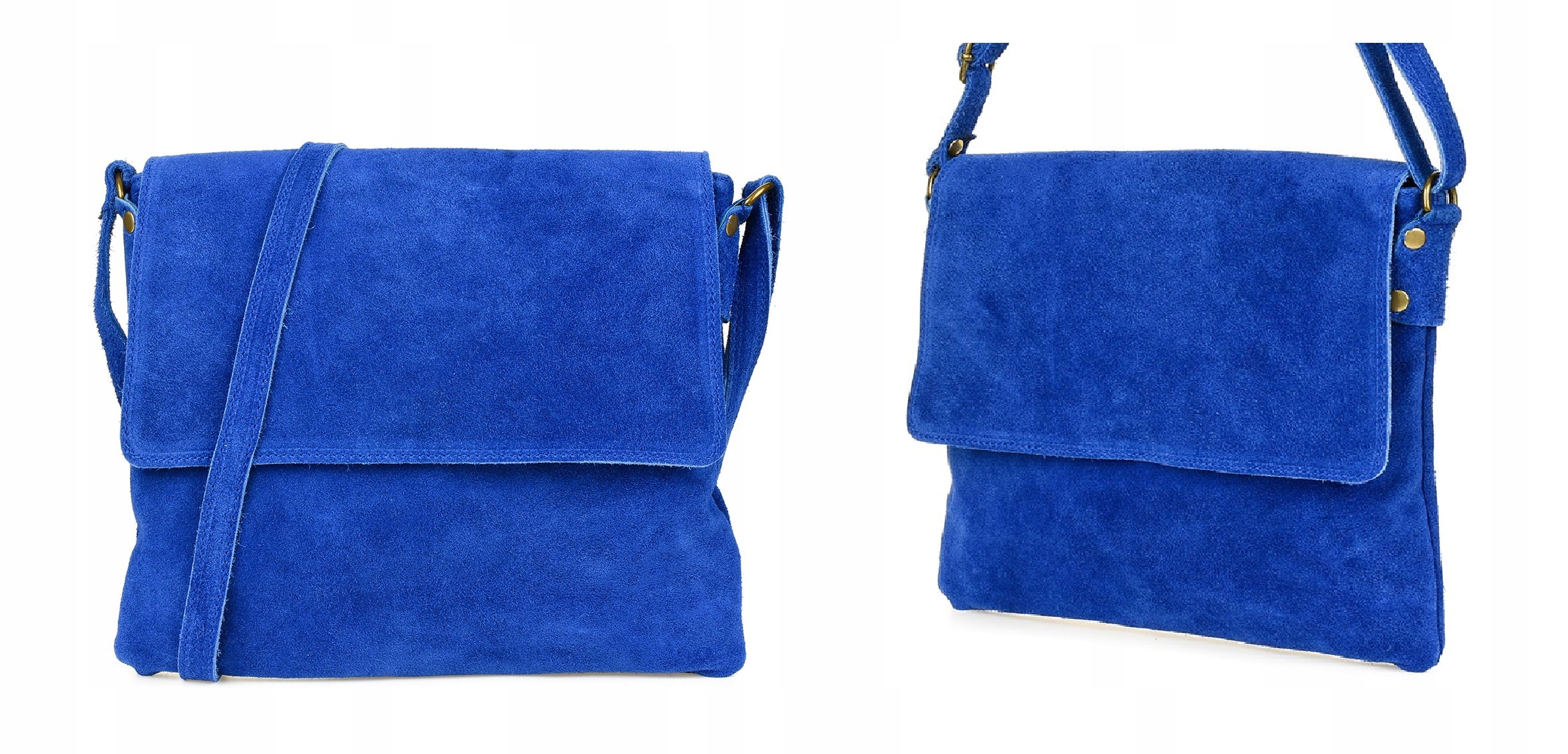 

Skórzana torebka damska listonoszka z klapą Chaber