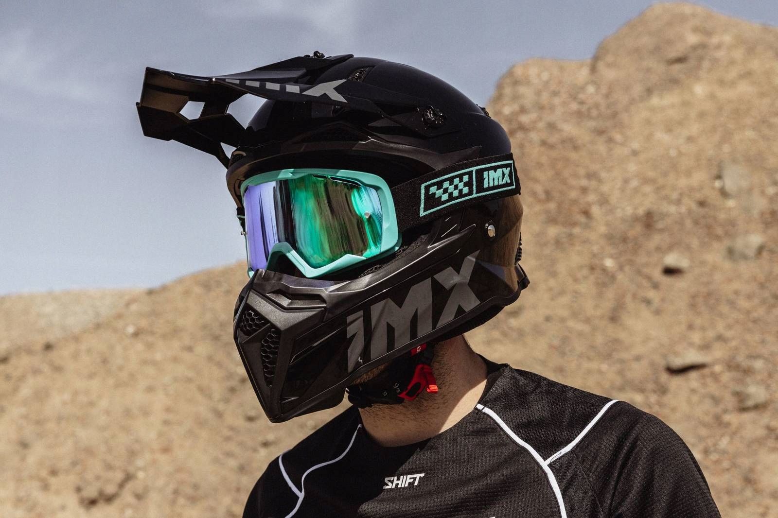 Gogle IMX ENDURANCE RACE TURQUOISE/BLACK GRATISY Typ cross/enduro