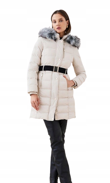 Karen Millen Prošívaná Bunda S Kapucí 36 Yłf