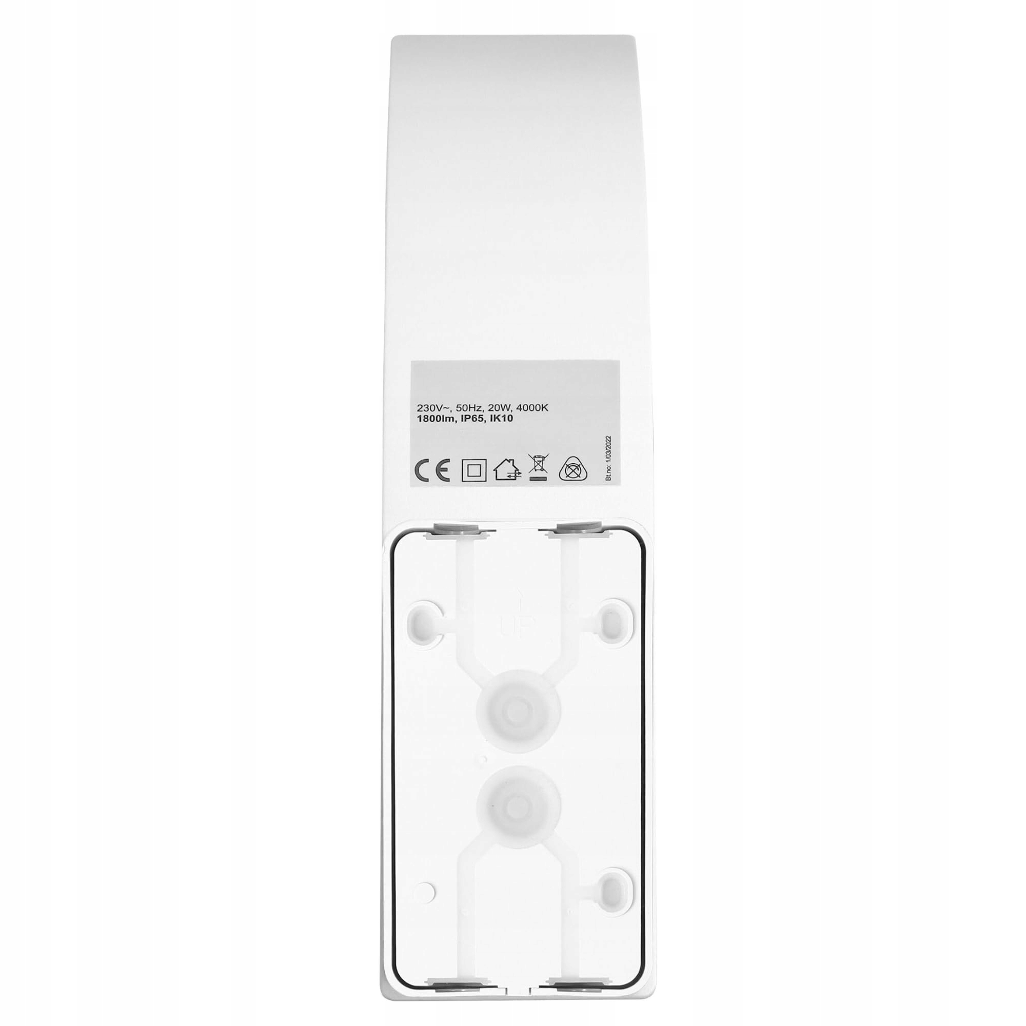 Lampa Zewnętrzna LED Nowoczesna Ścienna Biała Wodoodporna 20W MIRATIC — miniatura 6