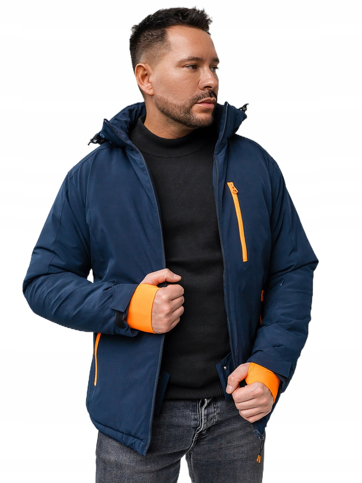 Tmavě modrá pánská zimní sportovní bunda Denley HH011A1_M