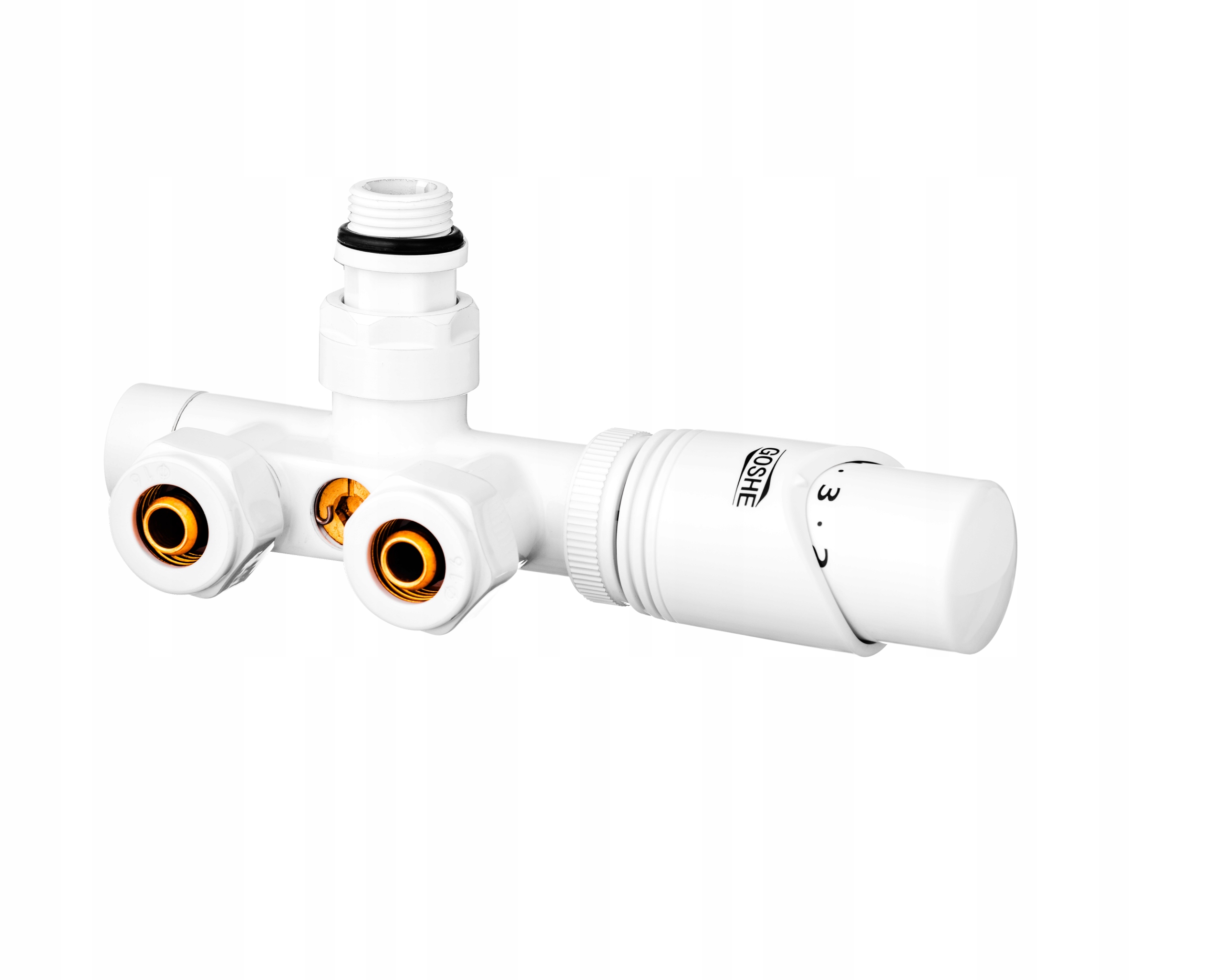 Termostatický Radiátorový Ventil Biely Pravý