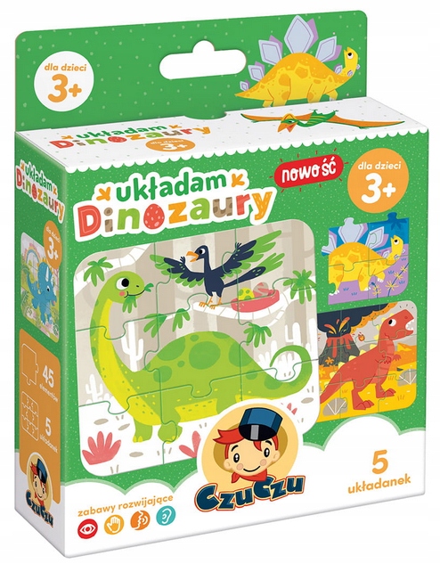 

Układam Dinozaury 5 Układanek 3+ Czuczu