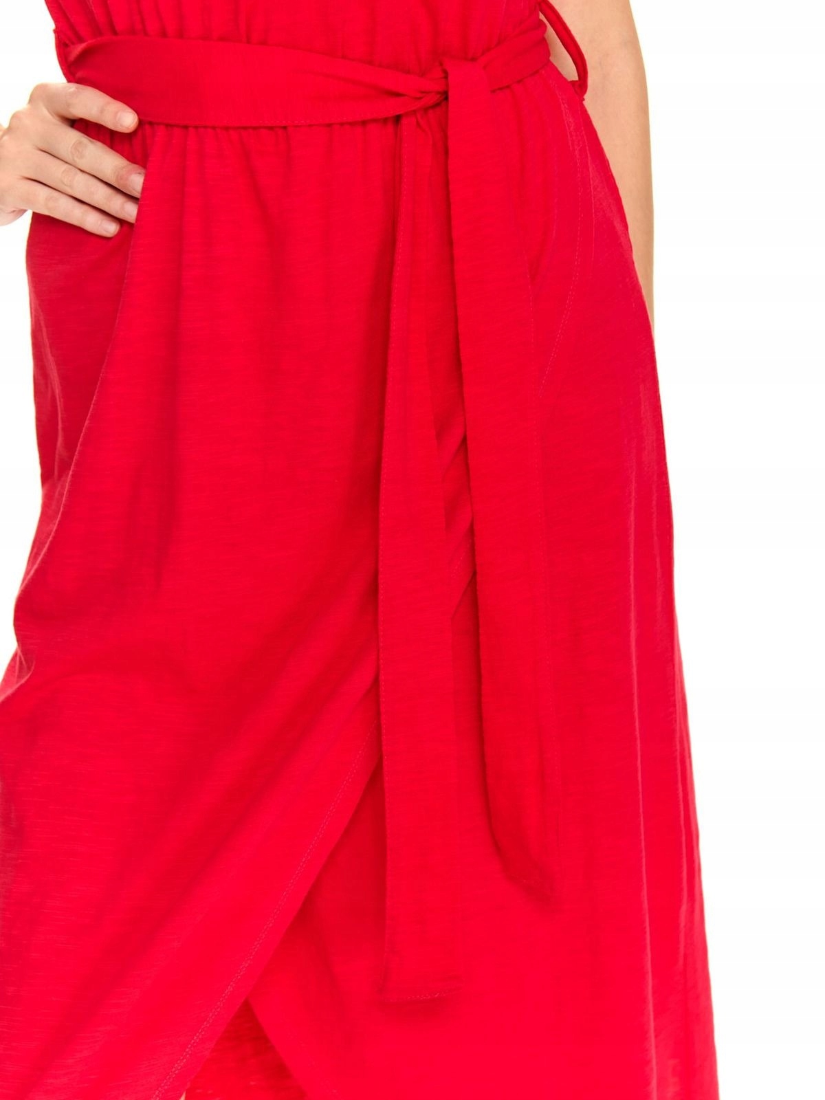 K16975 TOP SECRET RÓŻOWA KOPERTOWA SUKIENKA _34 Długość midi