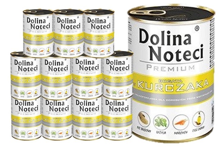 Levně Vlhké krmivo pro psy Dolina Noteci Premium, bohaté na kuřecí maso 12x400 g