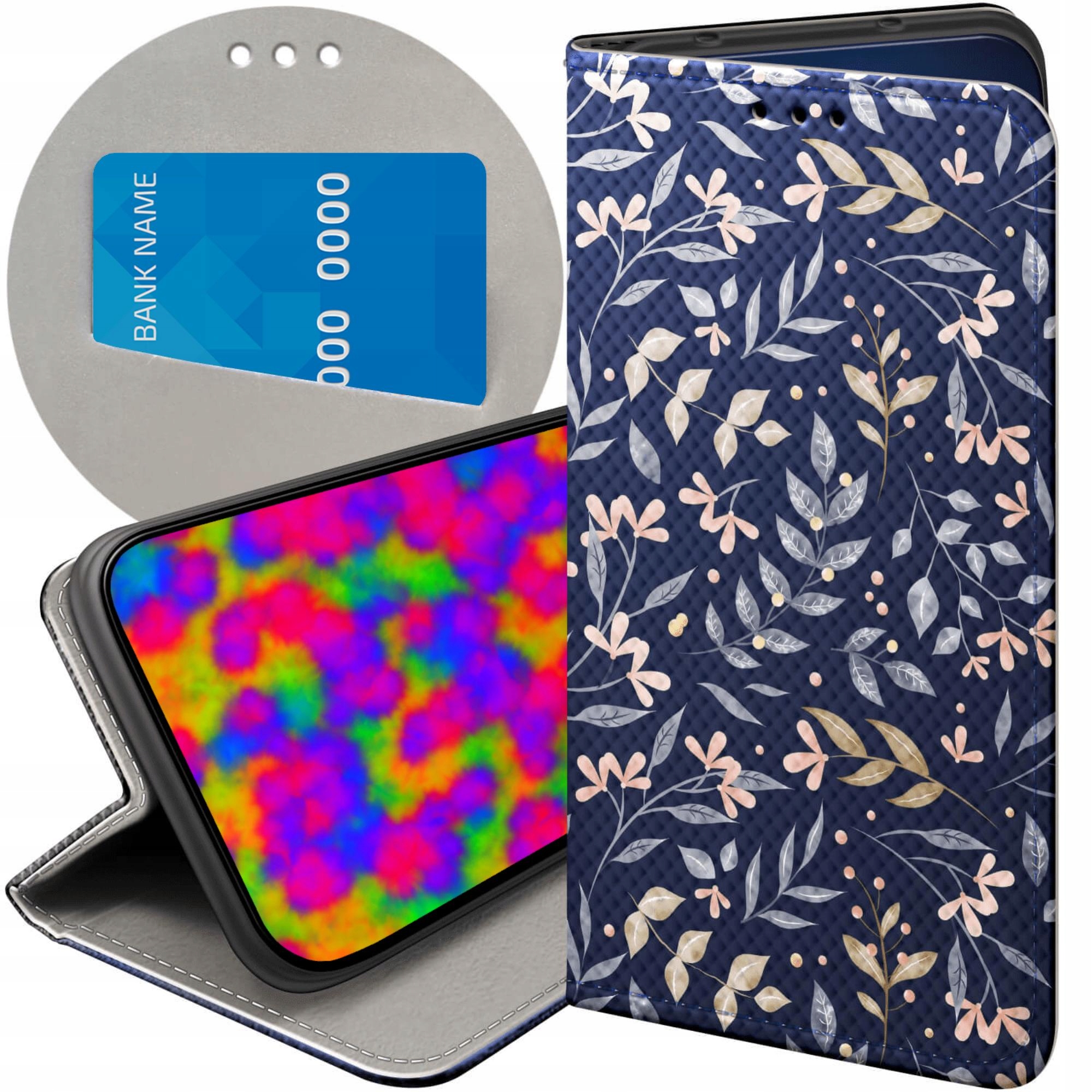 Etui Z Klapką Do Xiaomi Redmi Note 9T Floral Botanika Bukiety Case