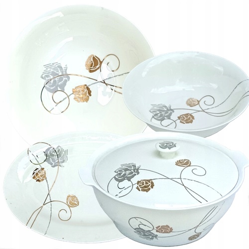 Obedový Set Servis Pre 12 Osôb 40CZ.PORCELANA Poľsko Fine Porcelain