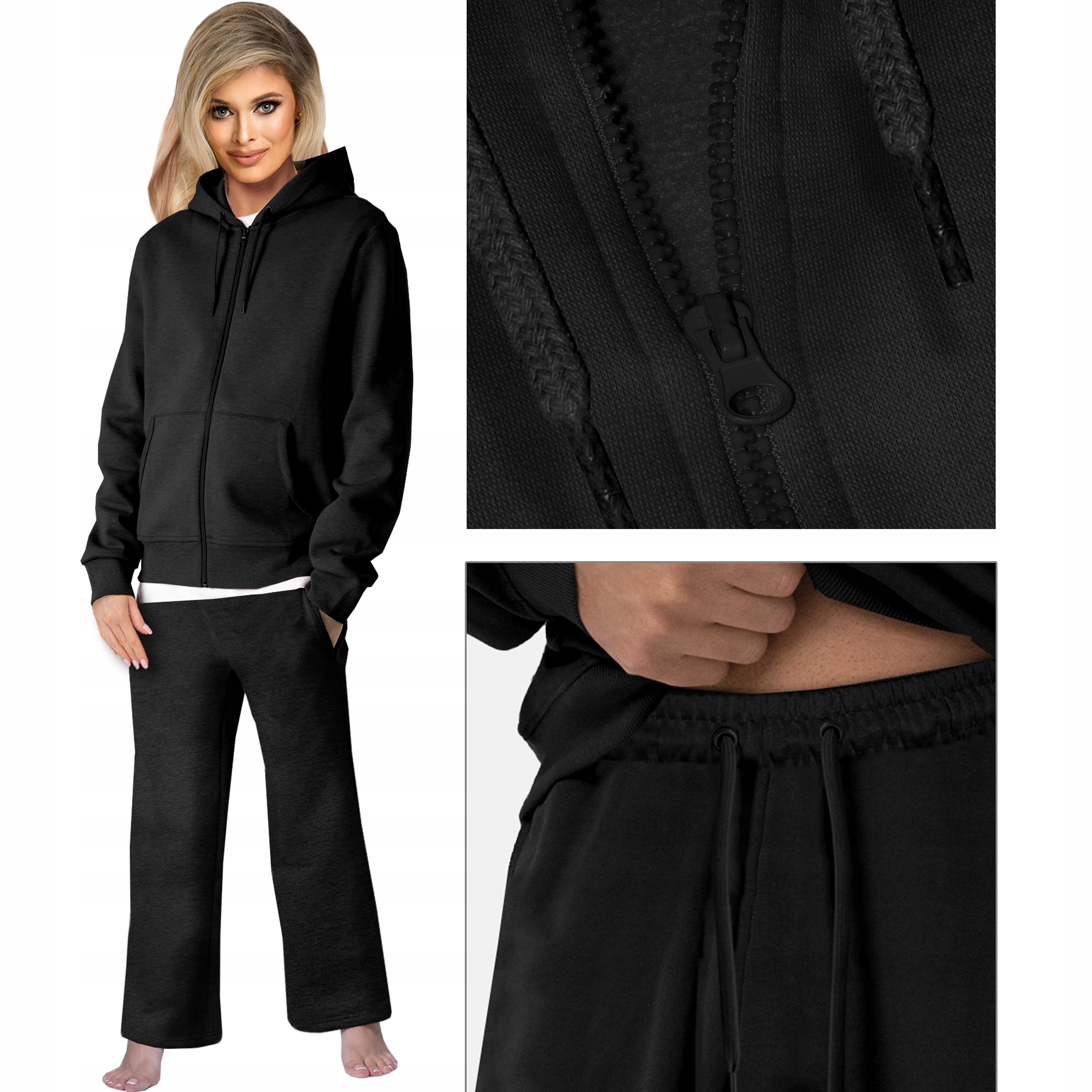 Rf tepláková souprava kapuce expresní šířka nohy teplá Ven/ama černá L