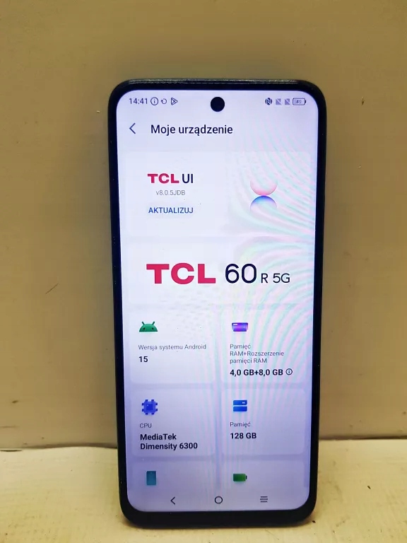 Smartfon TCL 60R 4 GB / 128 GB 5G szary