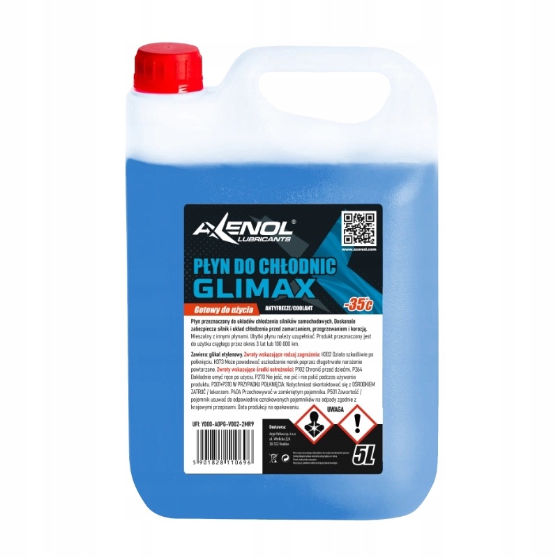 Płyn do chłodnic Axenol Glimax Niebieski -35* 5L
