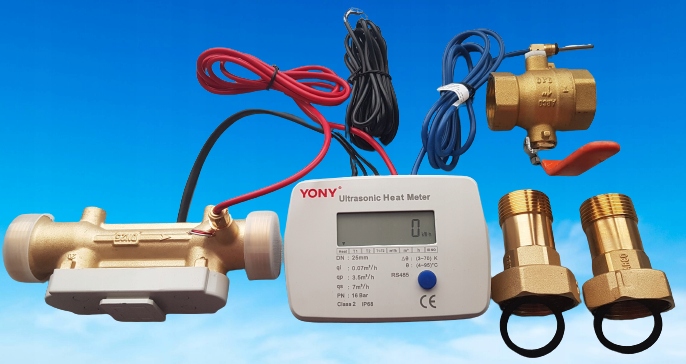 Ultrasonic miernik ciepła ciepłomierz RS485 Modbus zasilanie