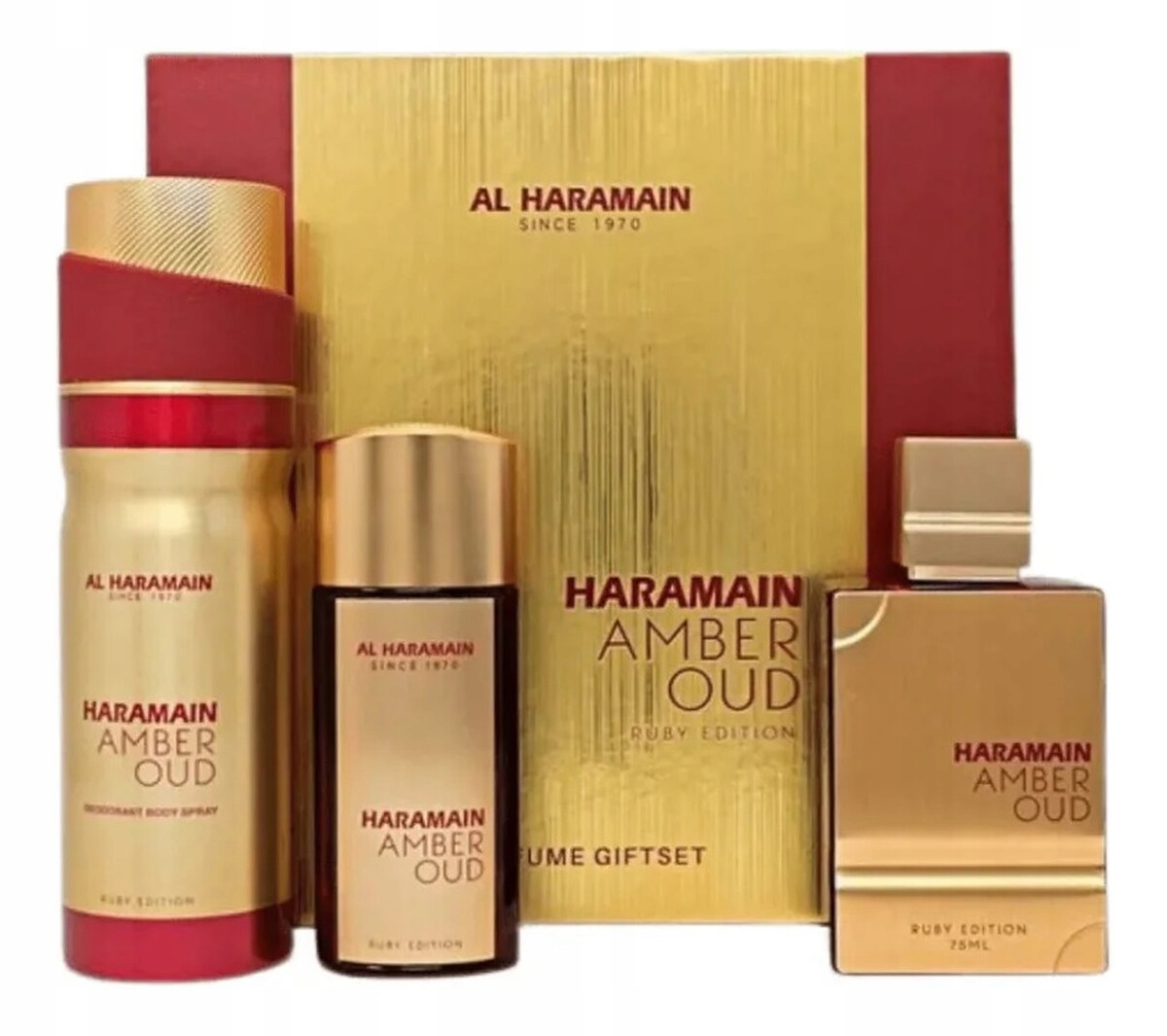 Al Haramain Amber Oud Ruby Set parfémovaná voda 75 Ml voda deodorant