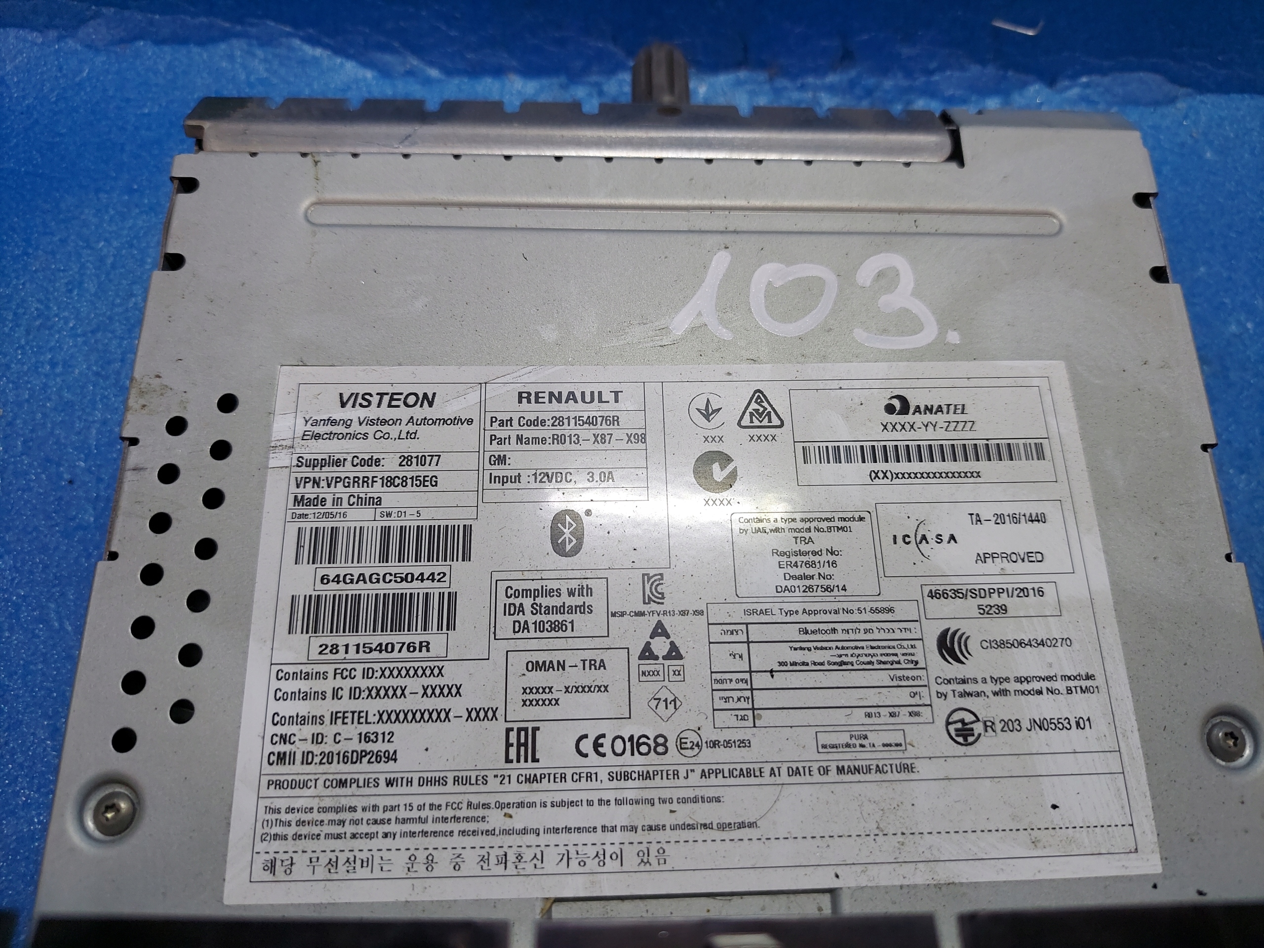RADIO EKRAN CLIO IV 281077