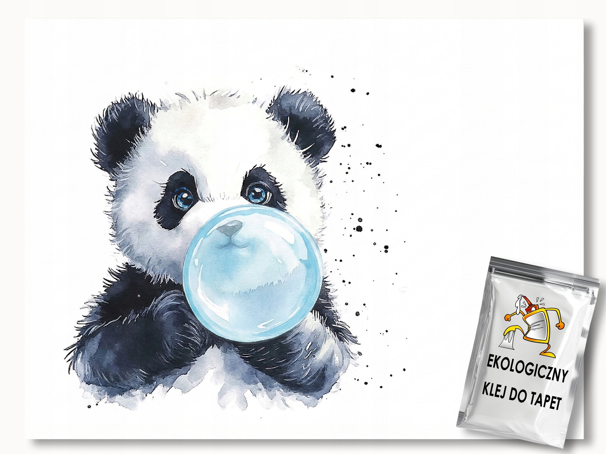 Fototapeta Flizelina Portrét Medvídek Panda Balón 350x250 lepidlo