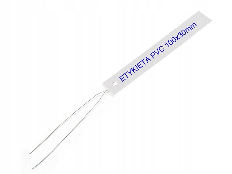 

Pvc Etykiety Wiązane DRUtem 100x30mm białe 10x