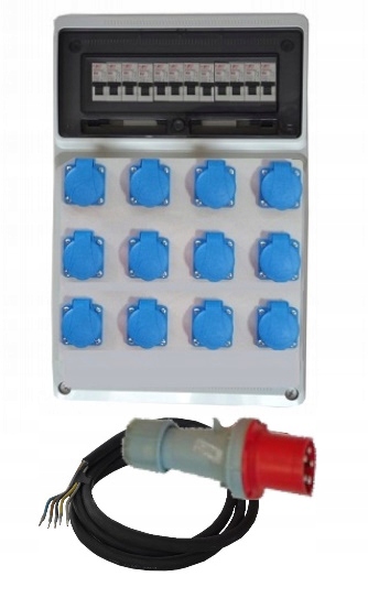 Stavební rozvaděč elektrický D12W kabel 63A