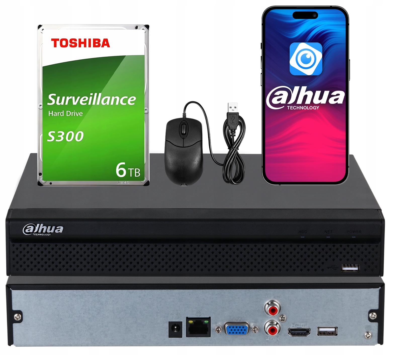 Ip rekordér Dahua 16 kanálov NVR4116HS-EI WizSense disk Toshiba 6TB