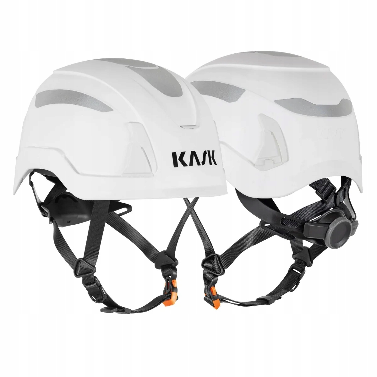 Lekki Kask ochronny Bhp do prac na wysokości Kask Primero Hi-VIZ Biały