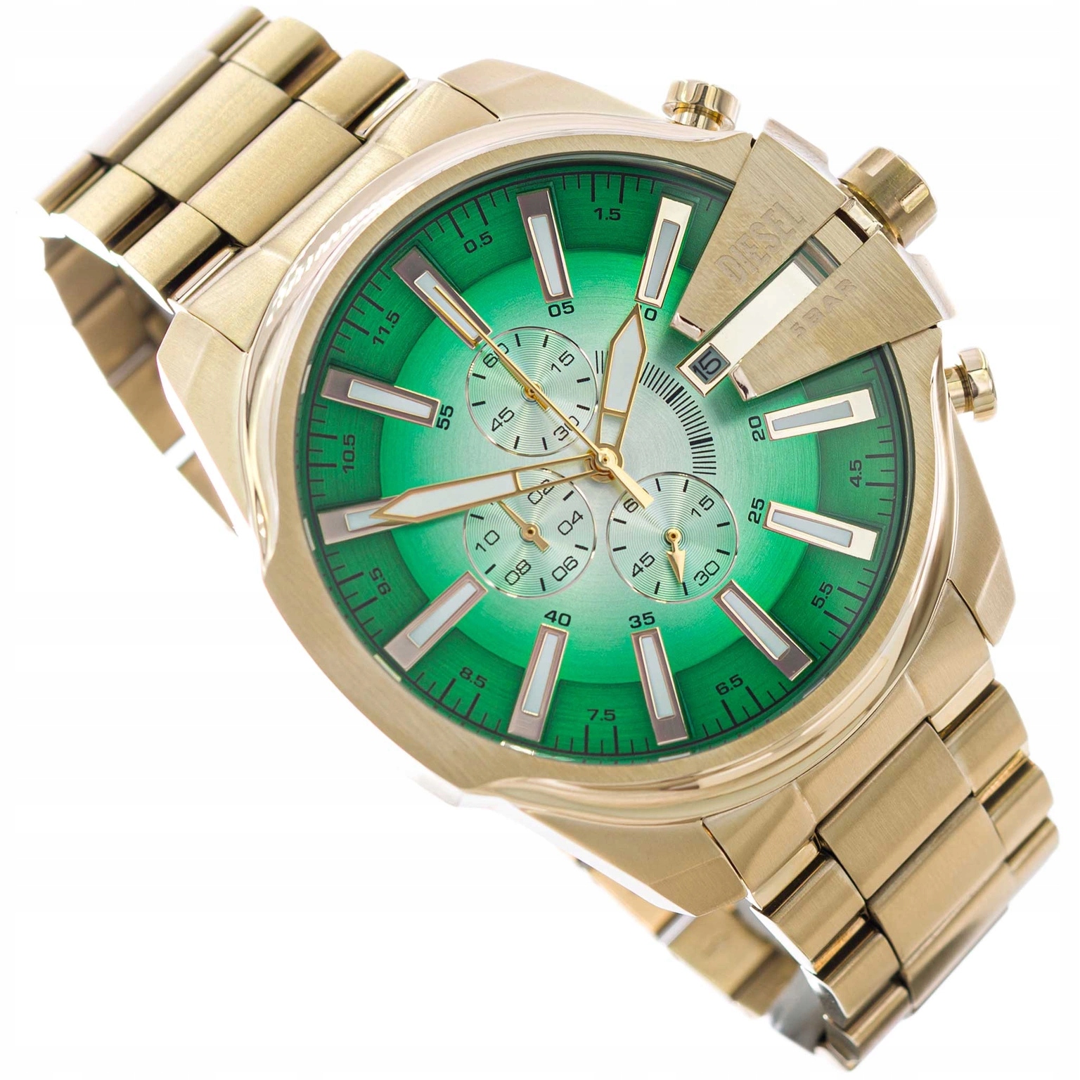 Pánské Hodinky Diesel DZ4684 Chief Slim Zlaté S Ocelovým Náramkem A Stopkami