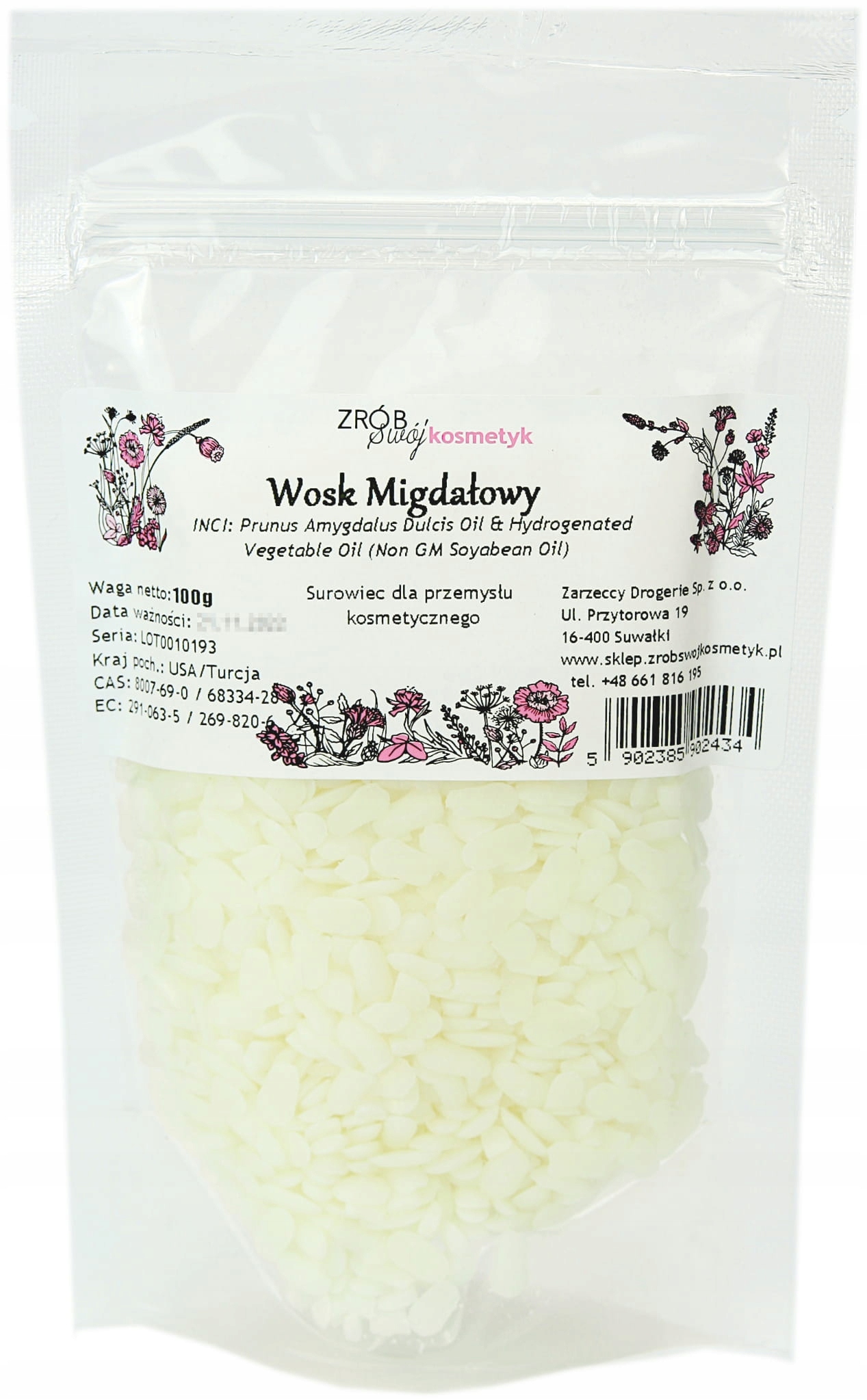 

Wosk Migdałowy 100g Zrób Swój Kosmetyk