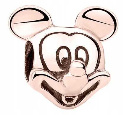Přívěsek Charms myšák Mickey růžové zlato a stříbro 925