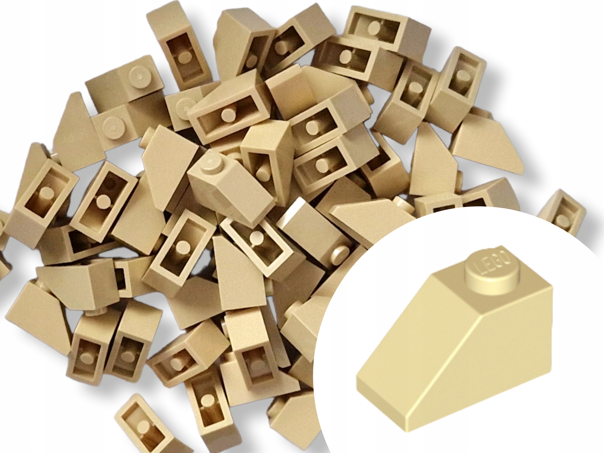 

Lego 3040 Slope Skos 1x2 Tan Piaskowy 25 szt
