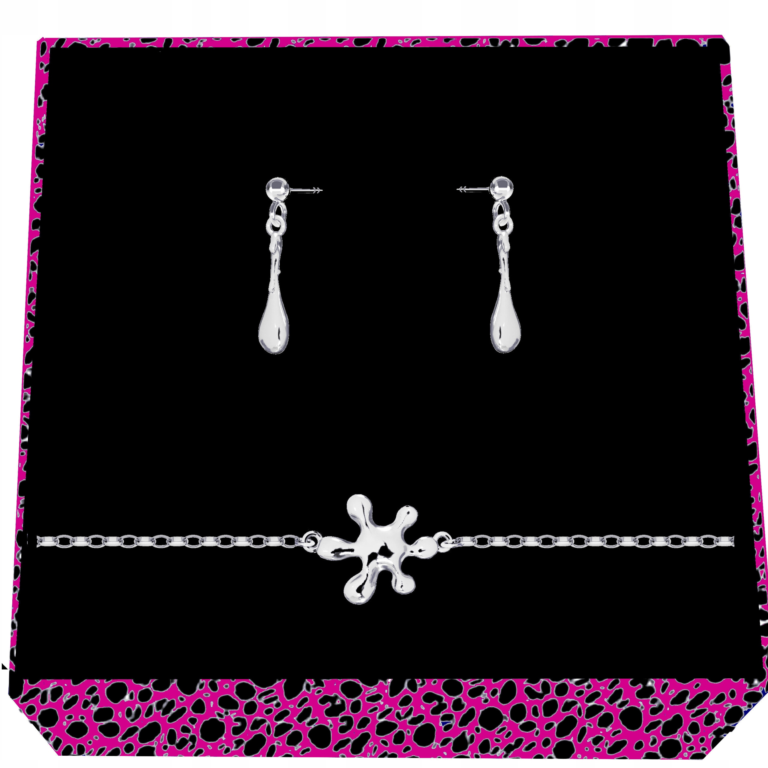 Kapka Kapky Slzička Stříbrný komplet rolo oval stříbro 925