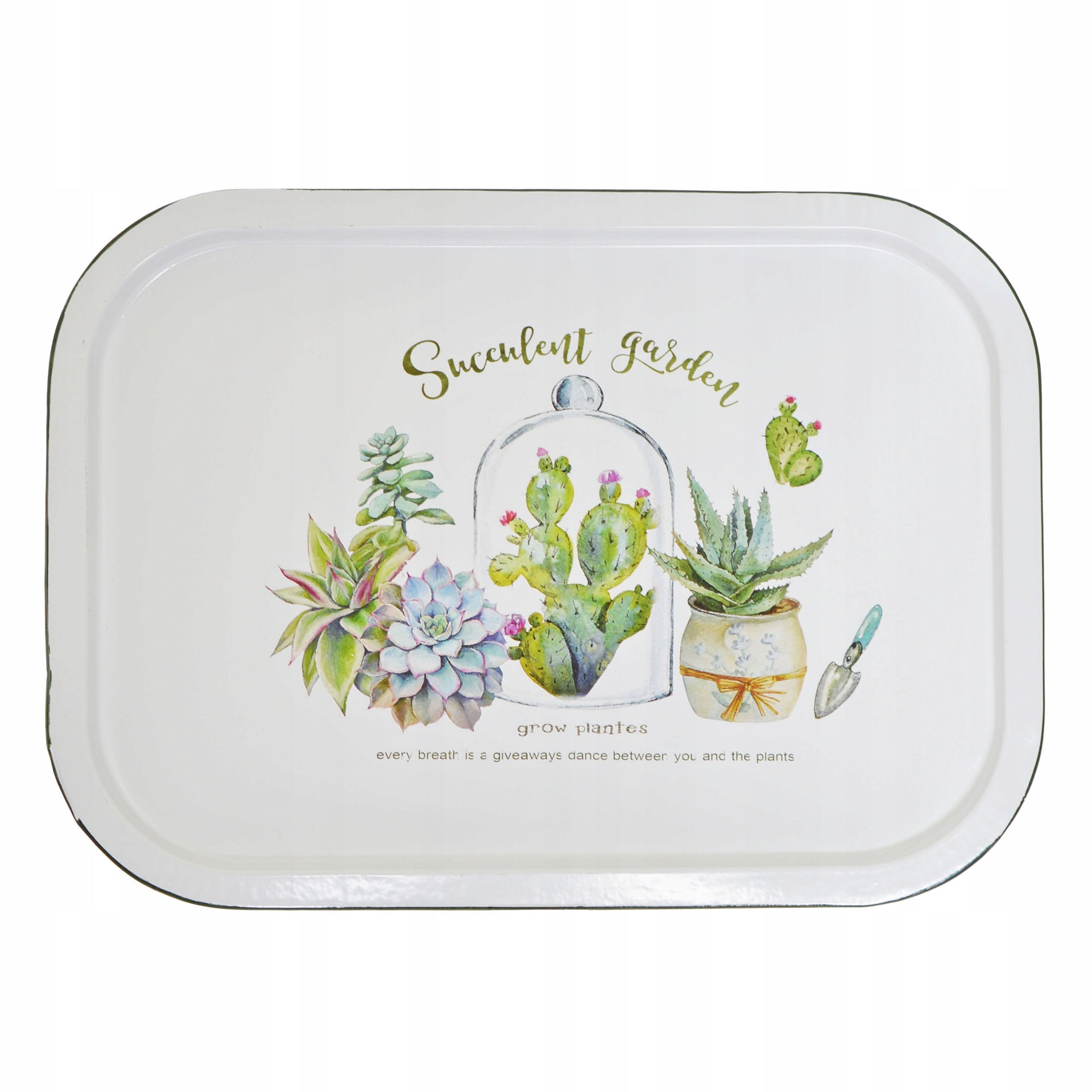 

Taca tacka podstawka metalowa biała dekoracyjna