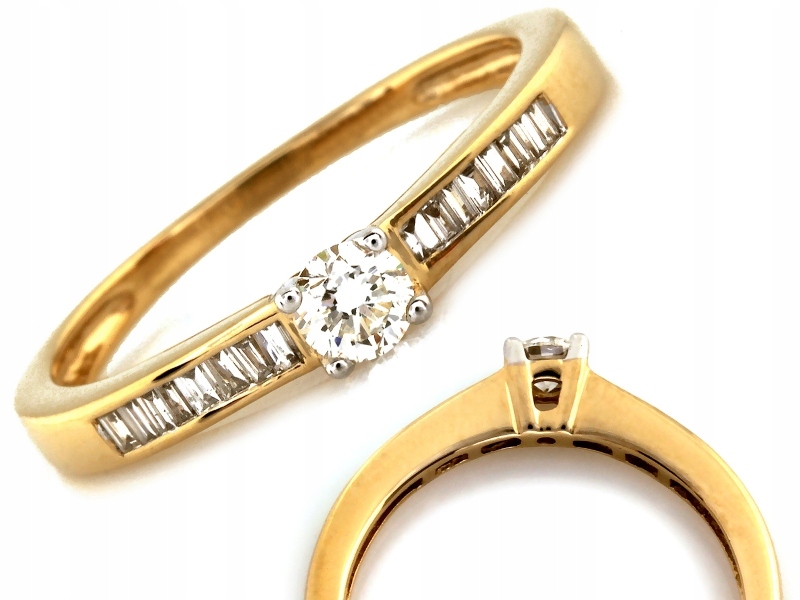 Prstýnek 585 14k s brilianty 0.30 ct 2.45 g R15