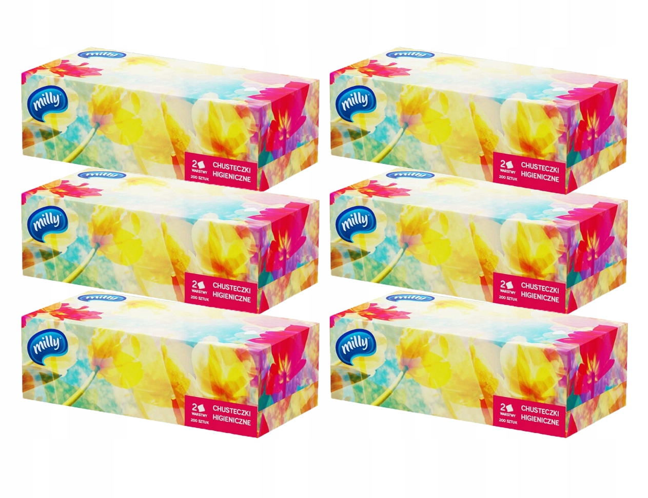 

Zestaw Milly Chusteczki Box 1200 szt 2W Niebo