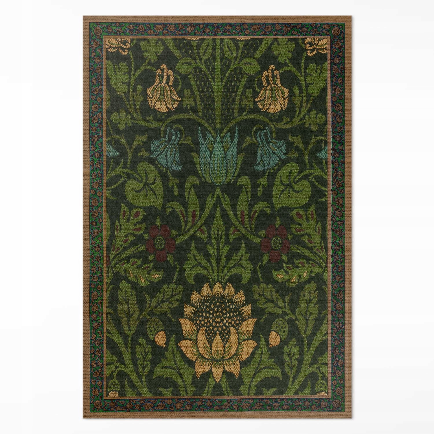 Vnútorný dekoratívny koberec s kvetinovými motívmi William Morris Veľký 140 x 210 cm