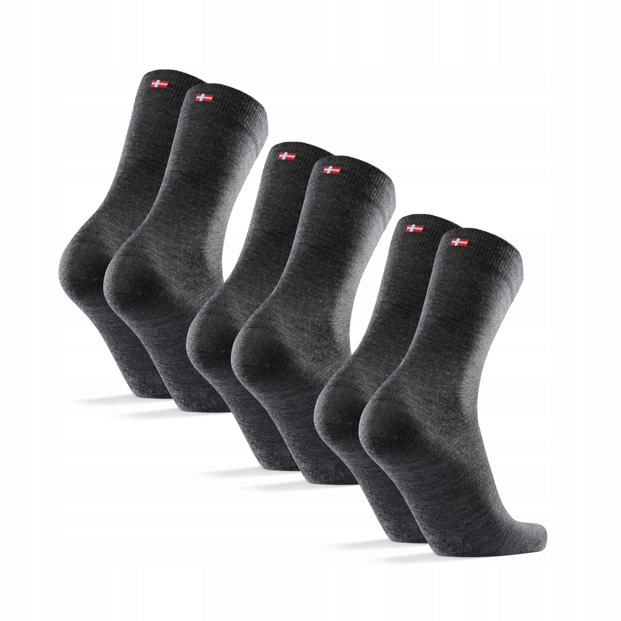 Ponožky Merino vlna Danish Endurance Klasické unisex 3-Pak 43-47