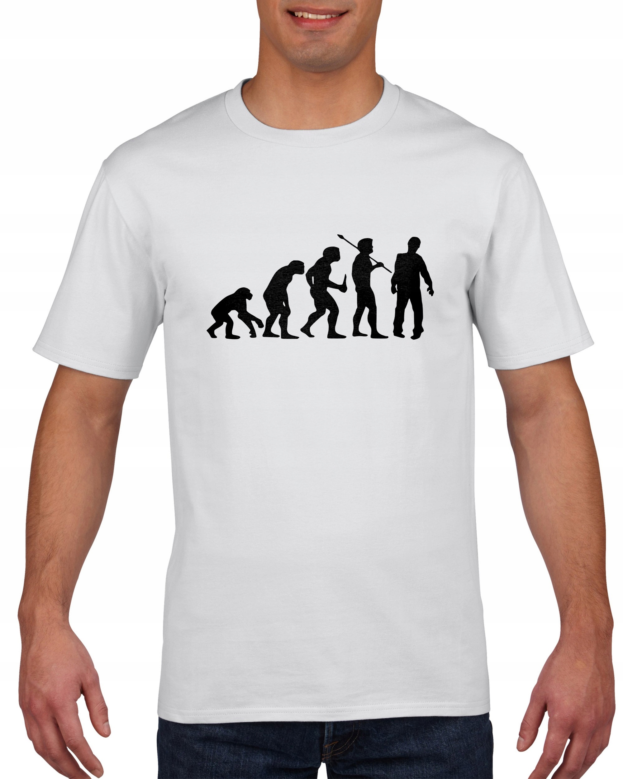 

Koszulka męska Ewolucja człowieka zombie M