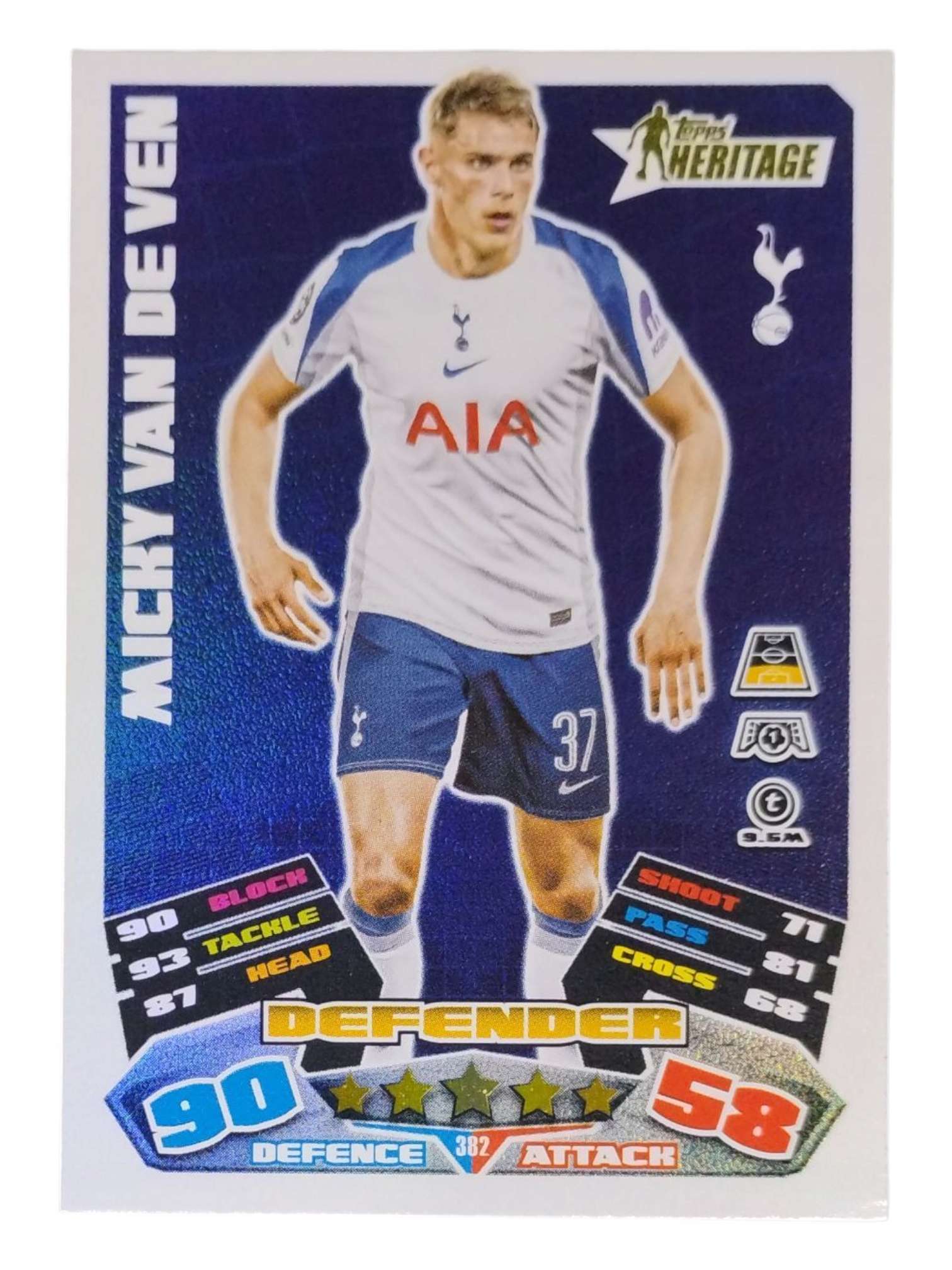 Topps Match Attax 2025-2026 Heritage Micky Van De Ven Tottenham Hotspur 382
